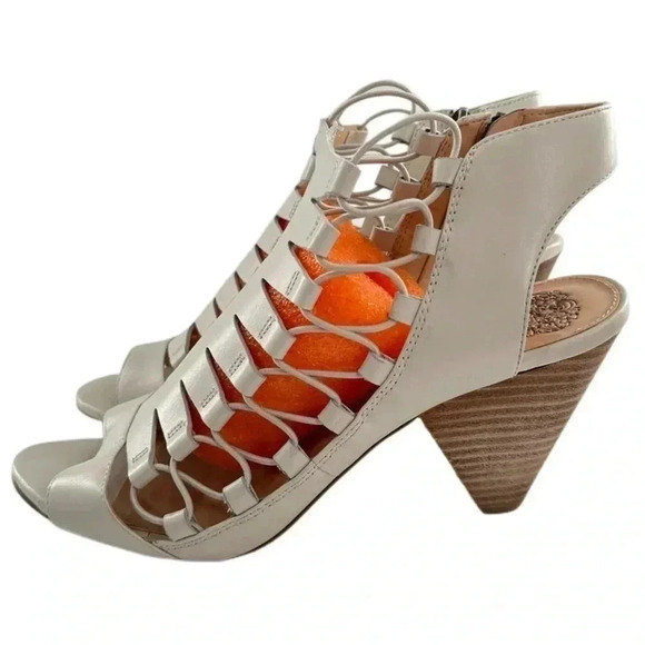 Vince Camuto womens ankle booties size 11 bone leather 
boots - Picture 3 of 11